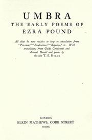 Cover of: Umbra: the early poems of Ezra Pound