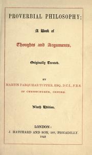 Cover of: Proverbial philosophy by Martin Farquhar Tupper