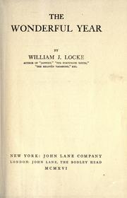 Cover of: The wonderful year. by William John Locke