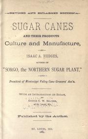 Cover of: Sugar canes and their products by Isaac A. Hedges