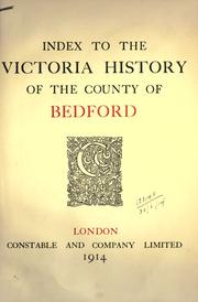 Cover of: The Victoria history of the county of Bedford. by 