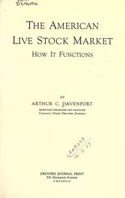The American live stock market by Arthur C. Davenport
