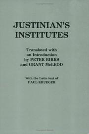 Cover of: Justinian's Institutes