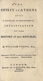 Cover of: The spirit of Athens by Young, William Sir