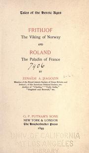 Cover of: Fr ithjof, the viking of Norway by Zénaïde A. Ragozin