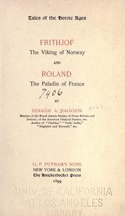 Cover of: Fr ithjof, the viking of Norway by Zénaïde A. Ragozin, Zénaïde A. Ragozin