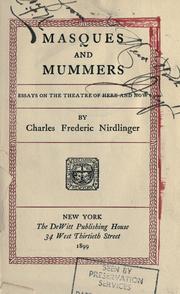 Masques and mummers by Charles Frederic Nirdlinger