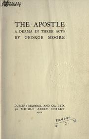 Cover of: The apostle by George Moore