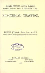 Electrical traction by Ernest Wilson