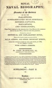 Cover of: Royal naval biography by Marshall, John