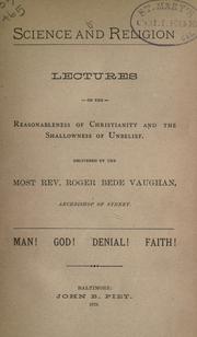 Science and religion by Roger William Bede Vaughan