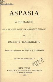 Cover of: Aspasia by Robert Hamerling