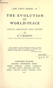 Cover of: The evolution of world-peace: essays