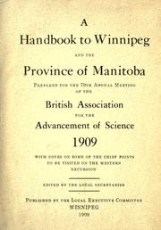 Cover of: A handbook to Winnipeg and the province of Manitoba by edited by the local secretaries.