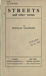 Cover of: Streets by Goldring, Douglas, Goldring, Douglas