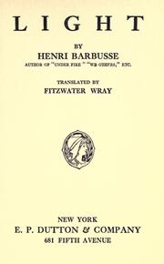 Cover of: Light by Henri Barbusse