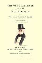 The old gentleman of the black stock by Thomas Nelson Page