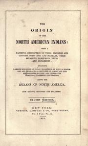 Cover of: The origin of the North American Indians by McIntosh, John.