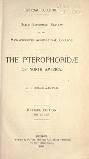Cover of: The pterophoridae of North America.