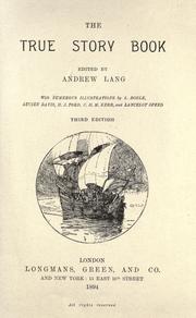 Cover of: The true story book by Andrew Lang