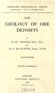 Cover of: The geology of ore deposits