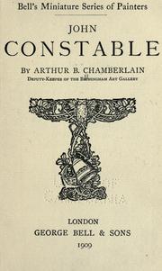 Cover of: John Constable by Arthur B. Chamberlain