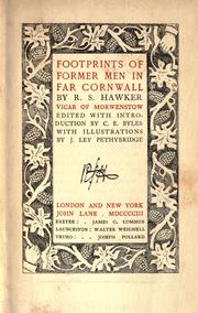 Cover of: Footprints of former men in far Cornwall by Robert Stephen Hawker