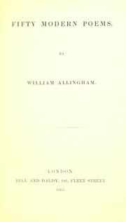 Cover of: Fifty modern poems. by William Allingham