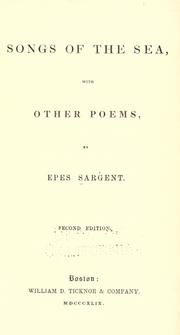 Cover of: Songs of the sea: with other poems