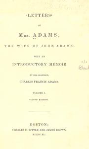 Cover of: Letters of Mrs. Adams by Abigail Adams