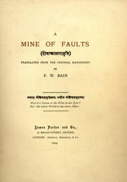 A Mine Of Faults by Bain, F. W.