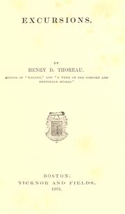 Cover of: Excursions. by Henry David Thoreau