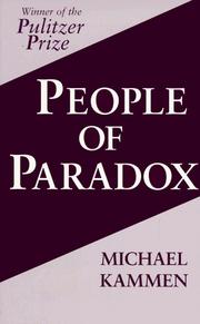 Cover of: People of paradox by Michael G. Kammen
