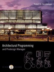 Architectural Programming & Predesign Manager by Robert G. Hershberger