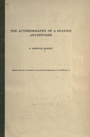 Cover of: The autobiography of a Spanish adventurer