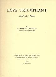 Cover of: Love triumphant: and other poems