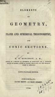 Cover of: Elements of geometry, plane and spherical trigonometry, and conic sections.