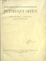 Cover of: Picturesque Greece by Hanns Holdt, Hanns Holdt