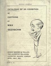 Cover of: Catalogue of an exhibition of cartoons by Max Beerbohm.: April-May, 1913.