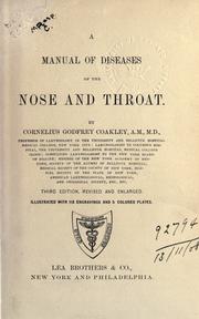 Cover of: A manual of diseases of the nose and throat.