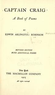 Cover of: Captain Craig: a book of poems