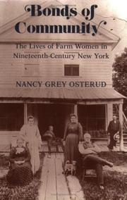 Cover of: Bonds of community by Nancy Grey Osterud