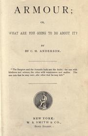 Cover of: Armour: or, What are you going to do about it?
