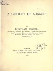 Cover of: A century of sonnets.