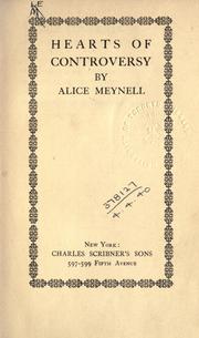 Cover of: Hearts of controversy. by Alice Meynell, Alice Meynell