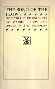 Cover of: The song of the plow, being the English chronicle.