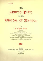 Cover of: The church plate of the diocese of Bangor by Jones, E. Alfred