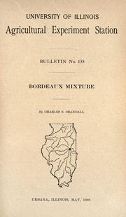 Cover of: Bordeaux mixture by Charles S. Crandall