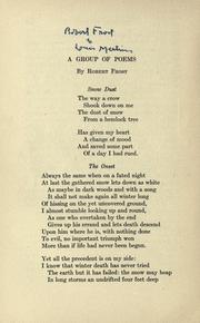 Cover of: A group of poems by Robert Frost