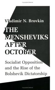 Cover of: The Mensheviks After October by Vladimir N. Brovkin